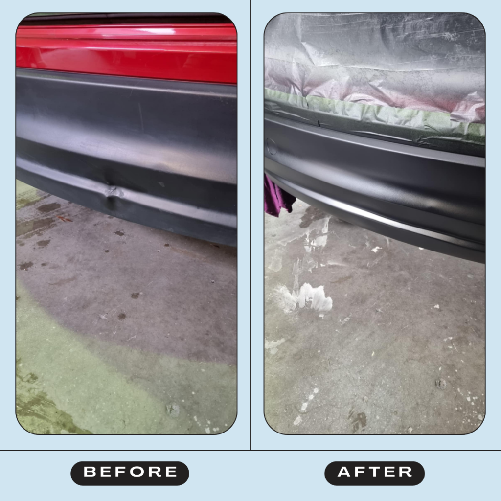 Black plastic bumper